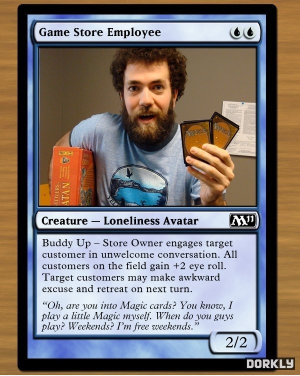 Magic Cards auf Menschen, die Magic Spielen Basierend: Store Employee