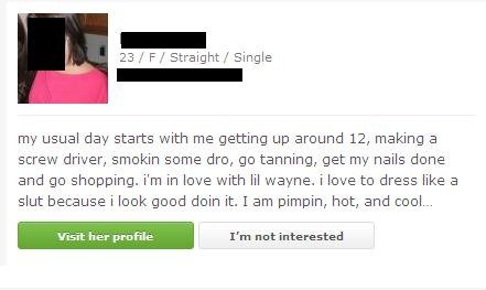 Ich habe dies OK Cupid entsprechen den anderen Tag ...