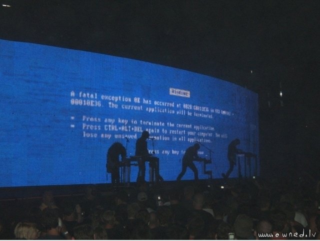 BSoD bei Konzert