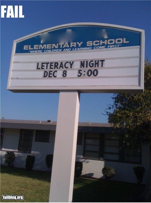 Schule Marquee FAIL