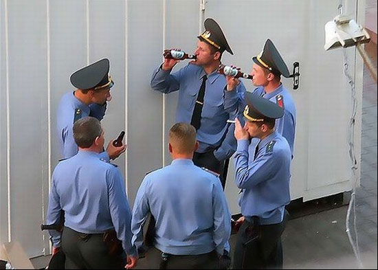 bierchen polizei lockere runde