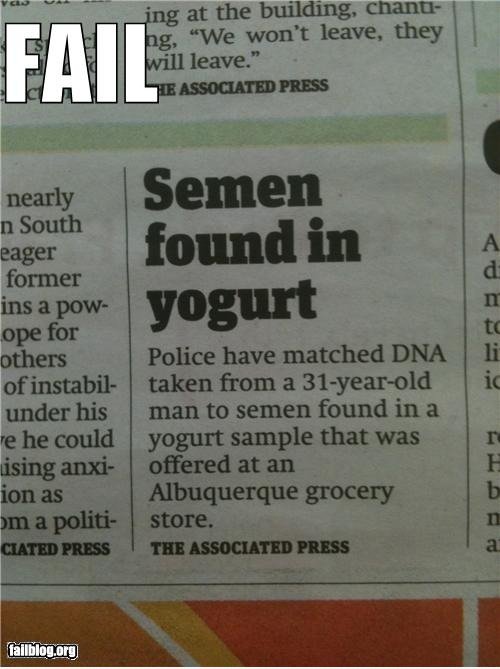 Wahrscheinlich Bad News: Joghurt Surprise FAIL