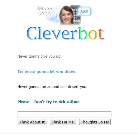 Touché Cleverbot ... touché.