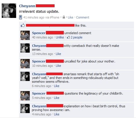 Irrelevant Status Update