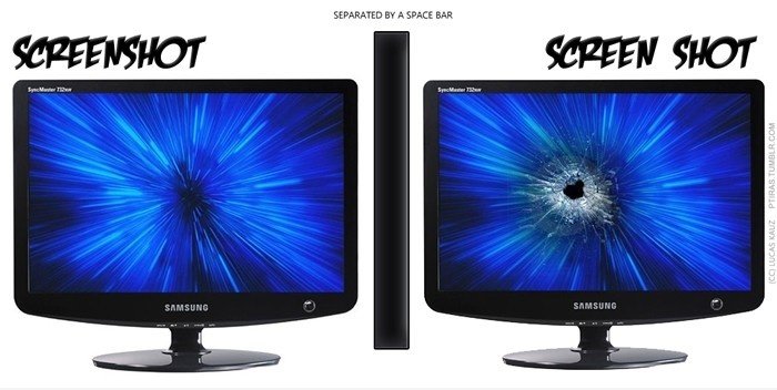 Getrennt durch eine Leertaste: Screenshot vs Screen Shot
