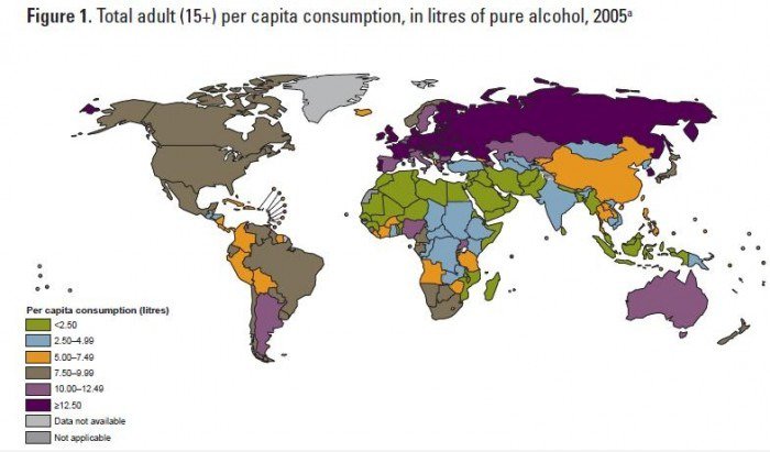 Globale Alkoholkonsum