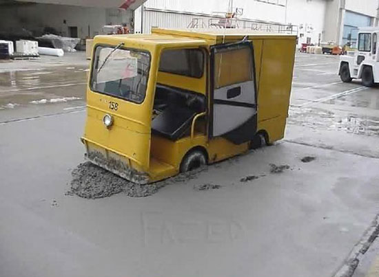 voll in den beton