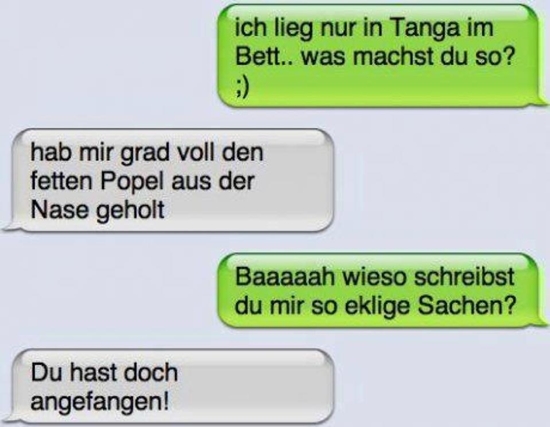Ich lieg nur mit Tanga im Bett - SMS Fail