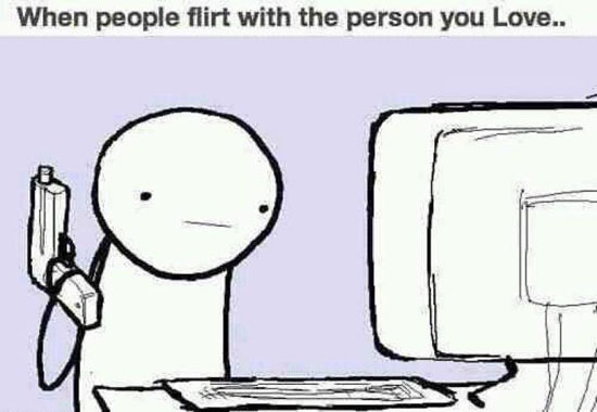 aaaaa when people flirt with