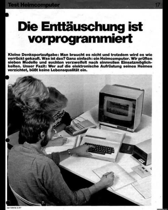 Als die ersten Heimcomputer auf den Markt kamen - Fail Bild