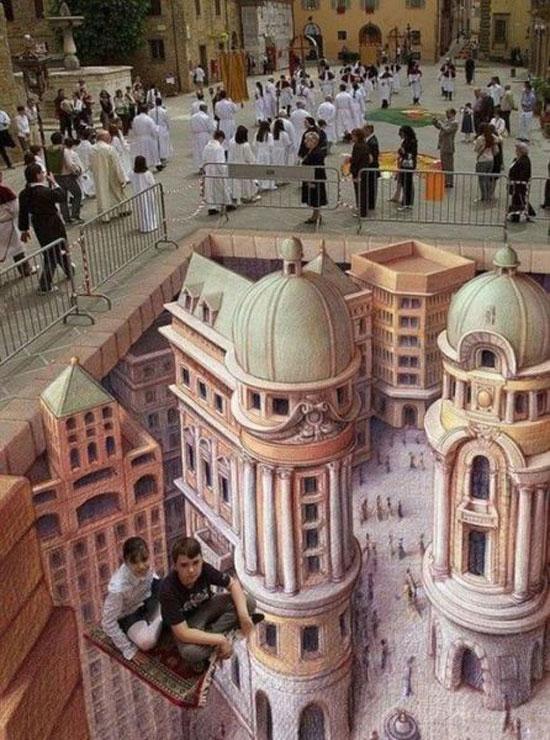 Street Art - Strassenkunst - Fliegender Teppich