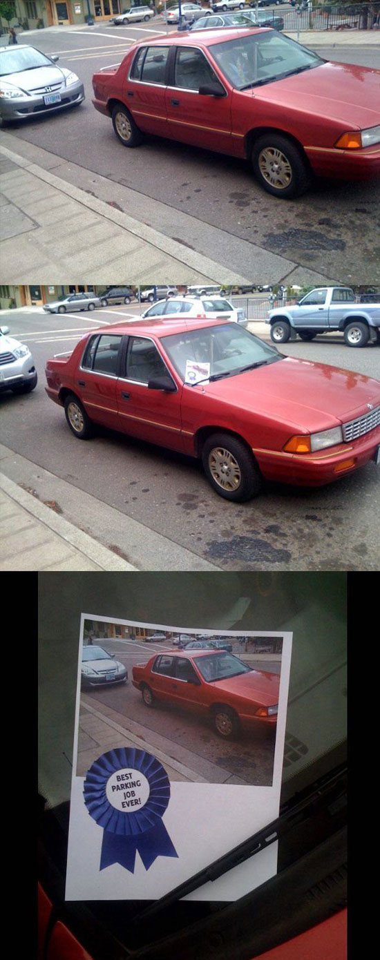 Auszeichnung bester Parkjob !