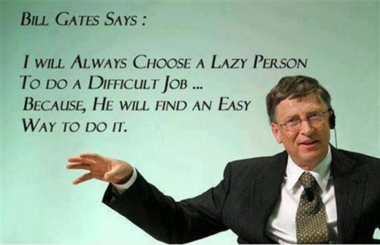 Bill Gates sagt - Win Bild
