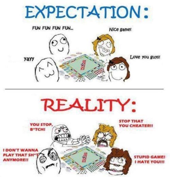 Brettspiele mit Freunden - Vorstellung vs. Realität