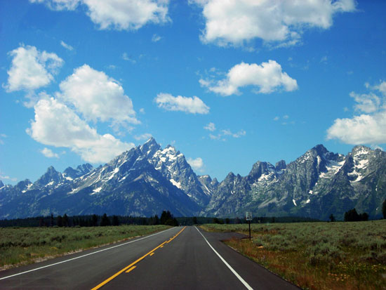 on the road