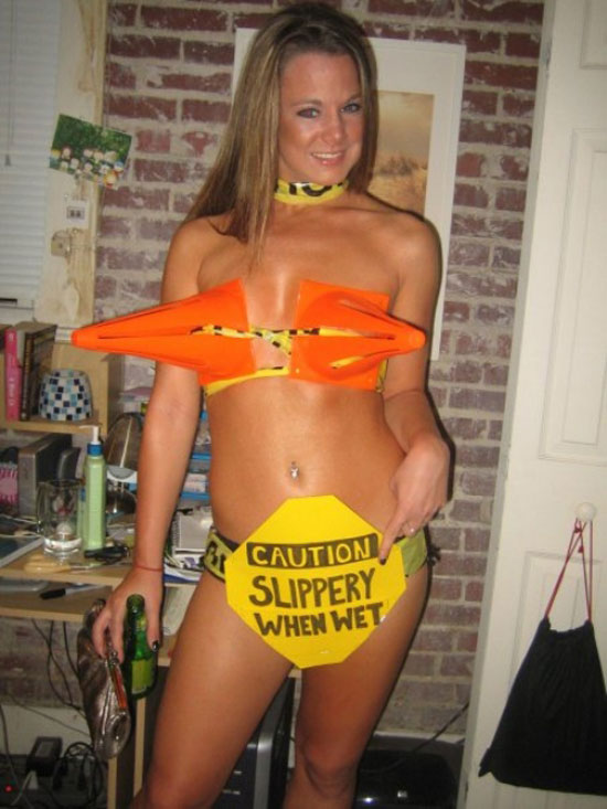 caution slippery when wet