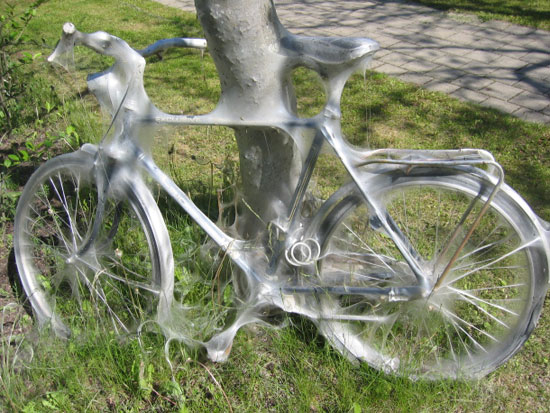 cykel vid trad