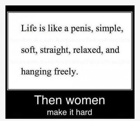 Das Leben ist wie ein Penis - DeMotivational Bild
