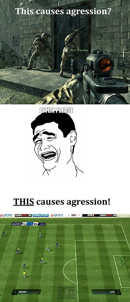 Das soll zu Aggressionen führen - Rage Comic Bild
