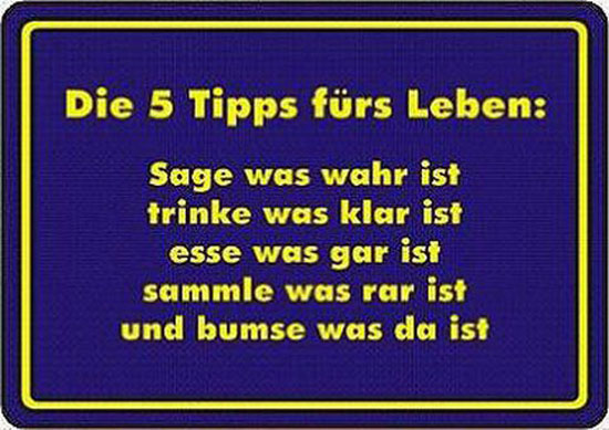Die 5 besten Tipps fürs Leben