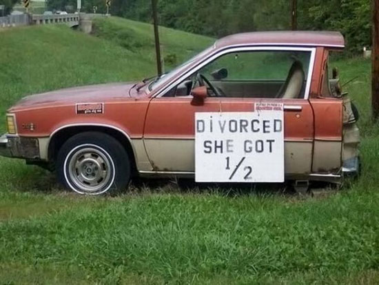 divorced she got half