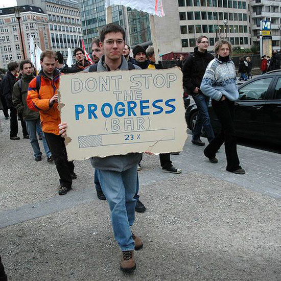 donrsquot stop the progress bar