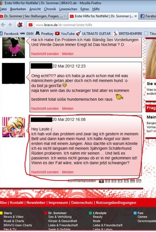 Dr. Sommer online eine Frage stellen - Fail Bild