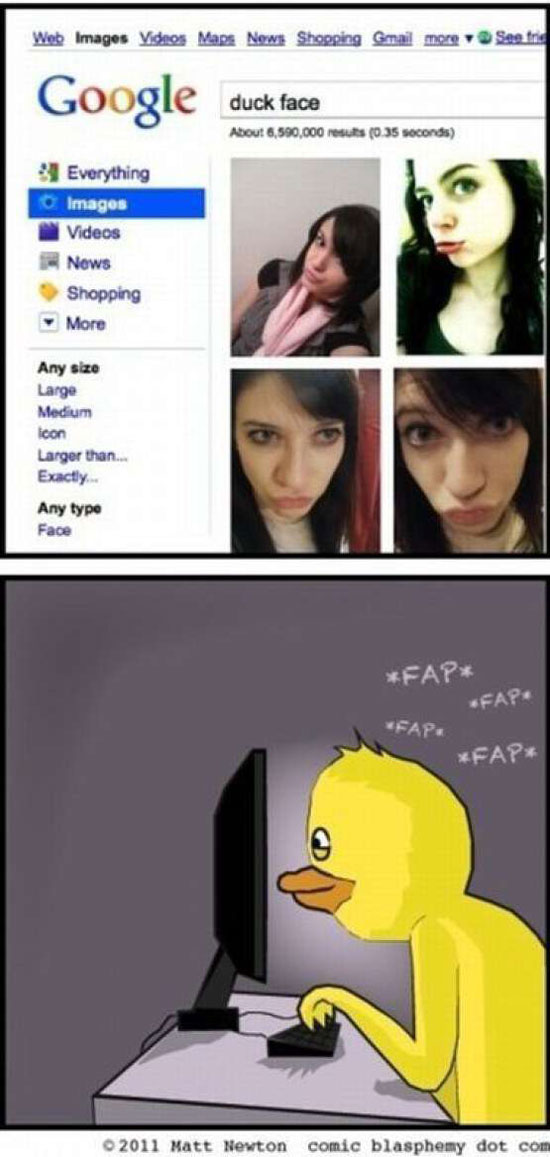 duck face