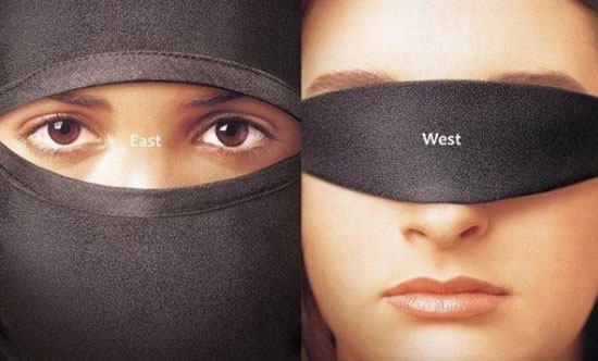 east and west