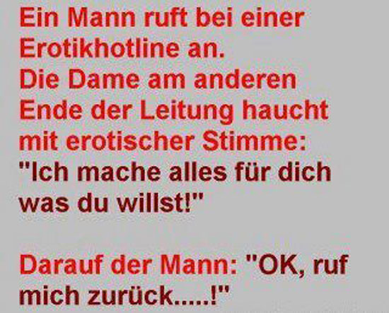 Ein Mann ruft bei einer Erotikhotline an