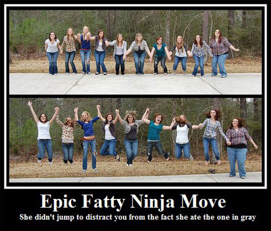 epic fatty ninja move