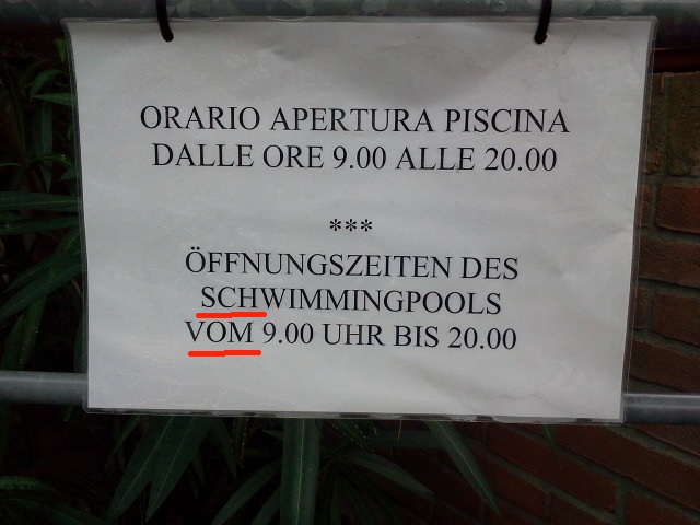 Rechtschreibung in Italien