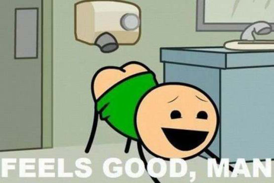 feels good man