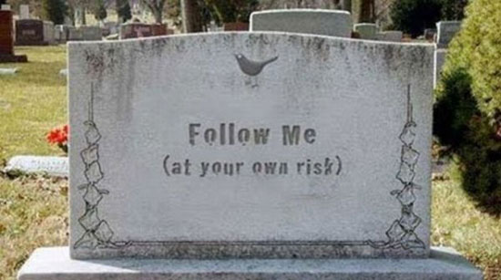 follow me at your own risk