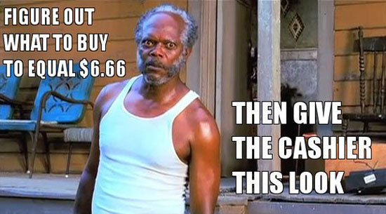 freak out a cashier