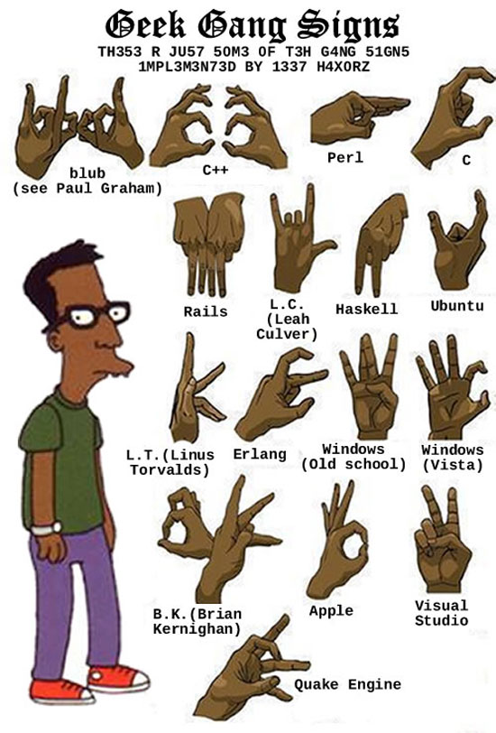 geeks gang signs