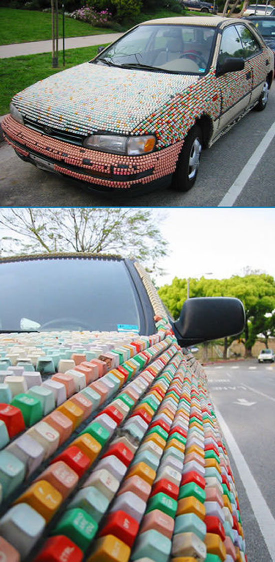 geeky keyboard car