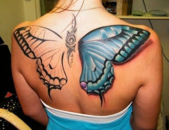 Geniales Schmetterlingtattoo