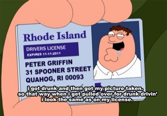 get drunk for your driver license photo