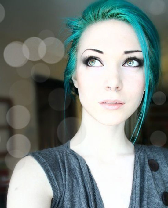 green hair