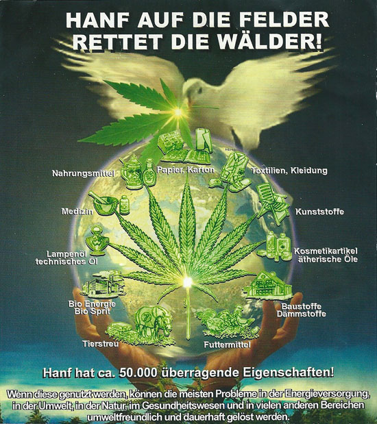 Hanf auf die Felder rettet die Waelder