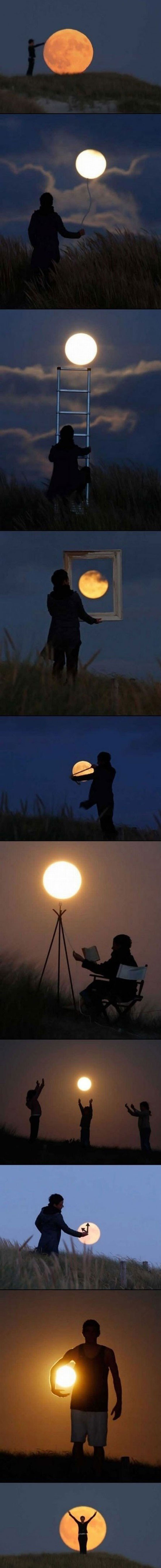 having fun with the moon
