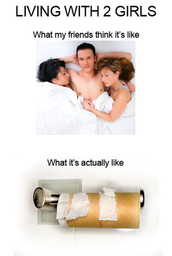 having two girls as roommates