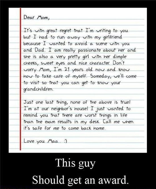 he deserves an award
