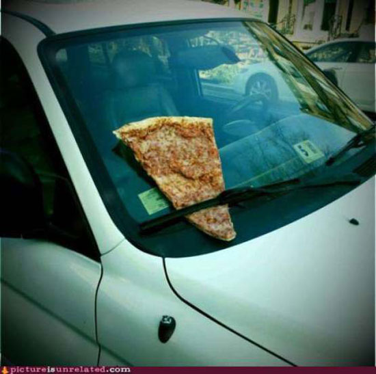 hes got a pitzza ticket