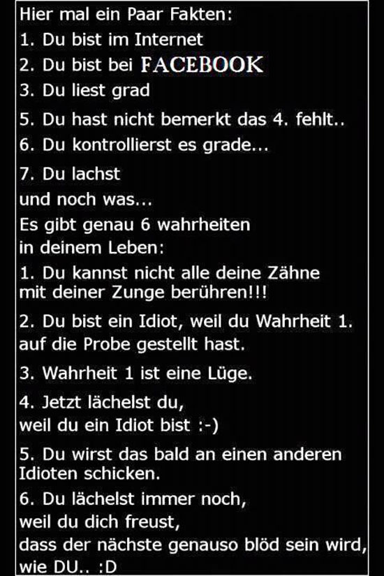 Hier mal ein paar fakten...