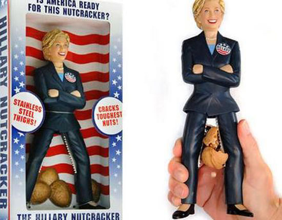 hillary clinton nut cracker