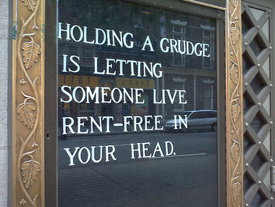 holding a grudge in your head
