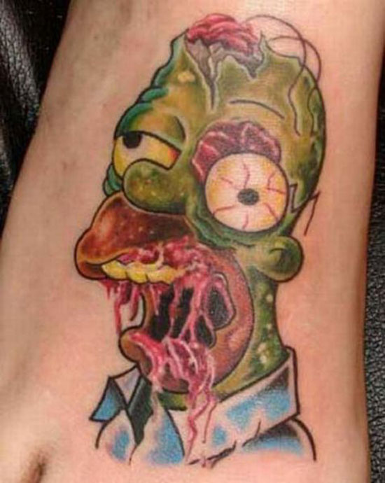 homer simpson tattoo