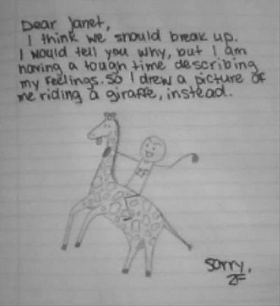 honest break up letter